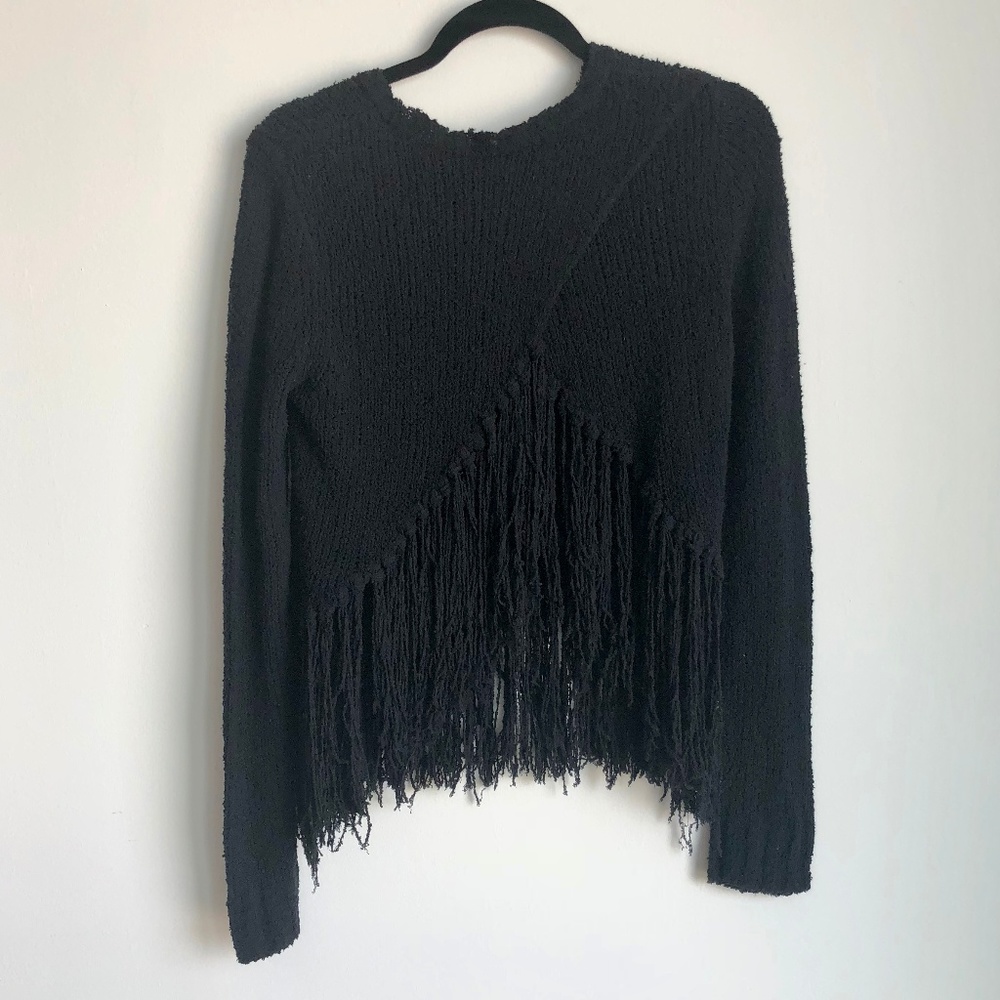 NWT A.L.C. Andreas Fringe Silk Blend Sweater - Picture 6 of 7